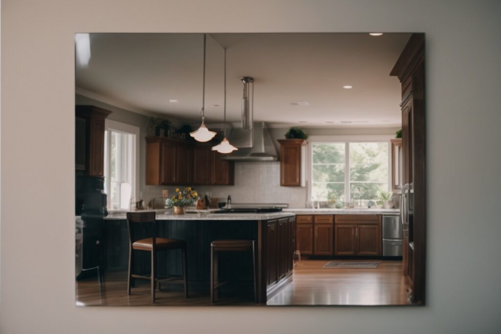 Kansas City home interior with visible low-E glass film