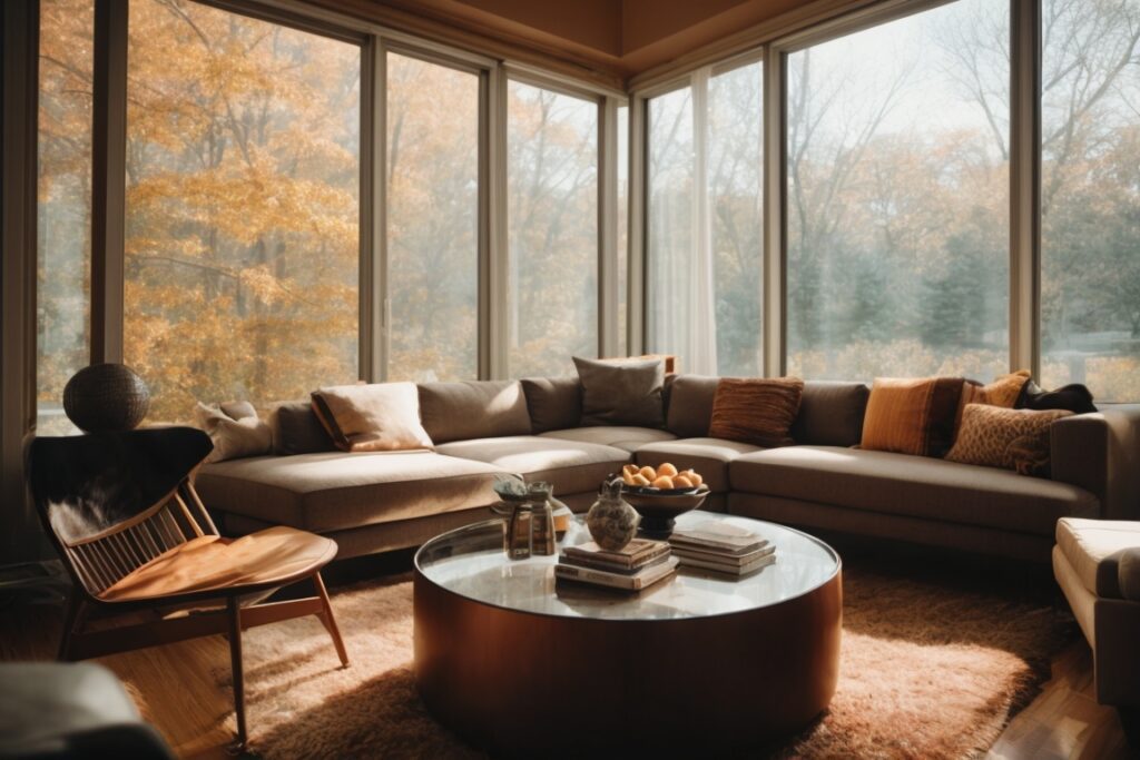 Kansas City home interior with heat blocking window film installed