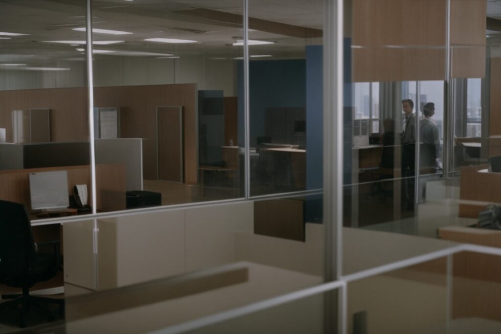 interior office scene Kansas City with insulating window film