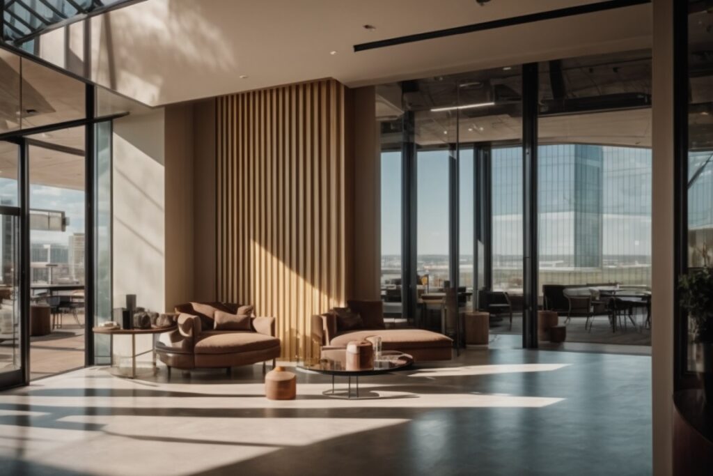 Kansas City business interior with spectrally selective window film