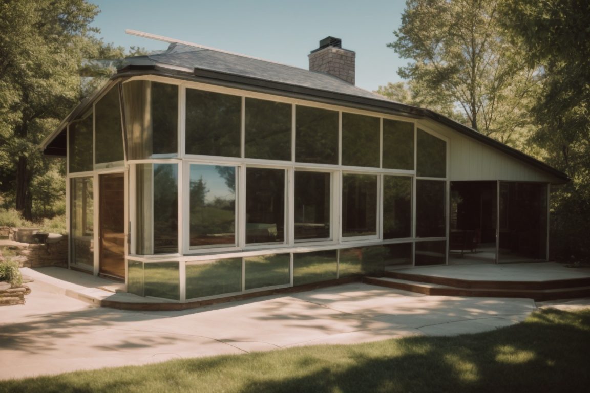 Kansas City home with tinted window film, reflecting sunlight