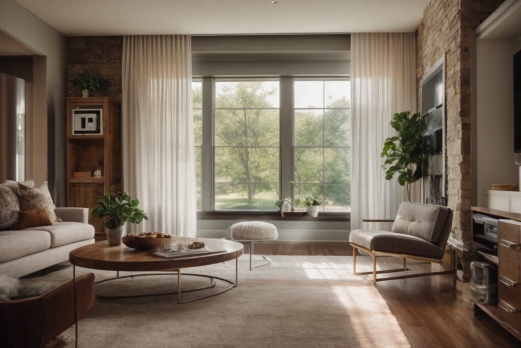 Kansas City home interior with energy saving window film