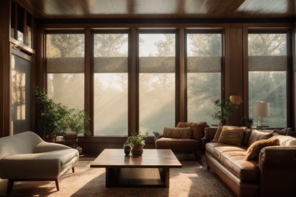 Kansas City home interior with decorative insulating window films