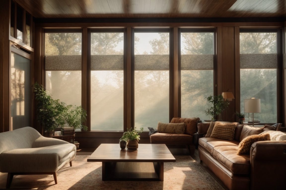 Kansas City home interior with decorative insulating window films