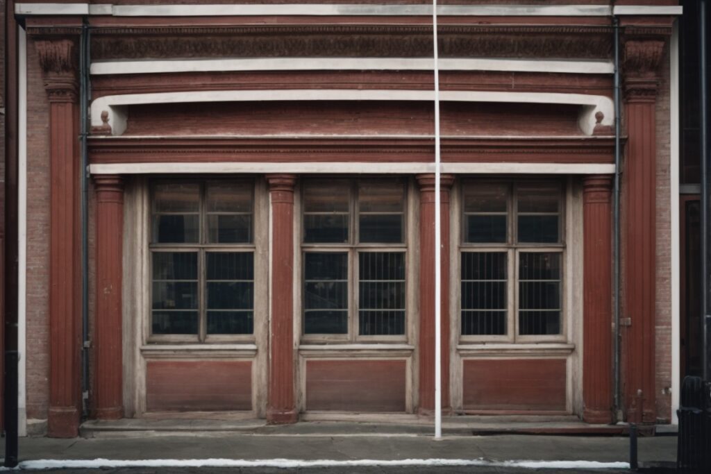 exterior of a historic building in Kansas City with visible insulating window film